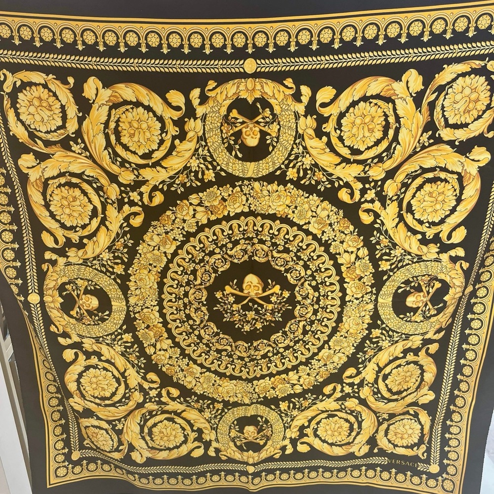 Versace Silk Skull Scarf